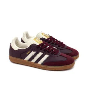 adidas Women's Samba OG Maroon/Cream White/Gold Metallic ID0477