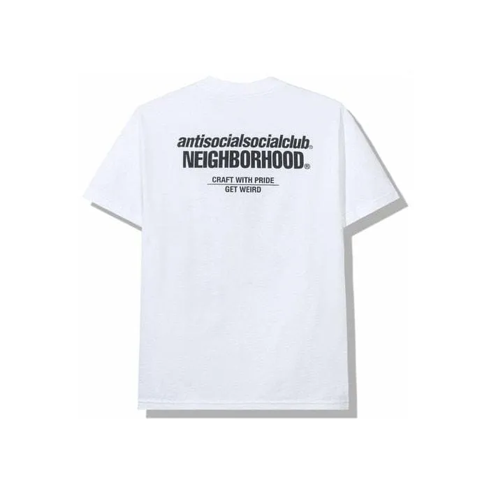 ANTI SOCIAL SOCIAL CLUB X NEIGHBORHOOD CAMBERED WHITE TEE