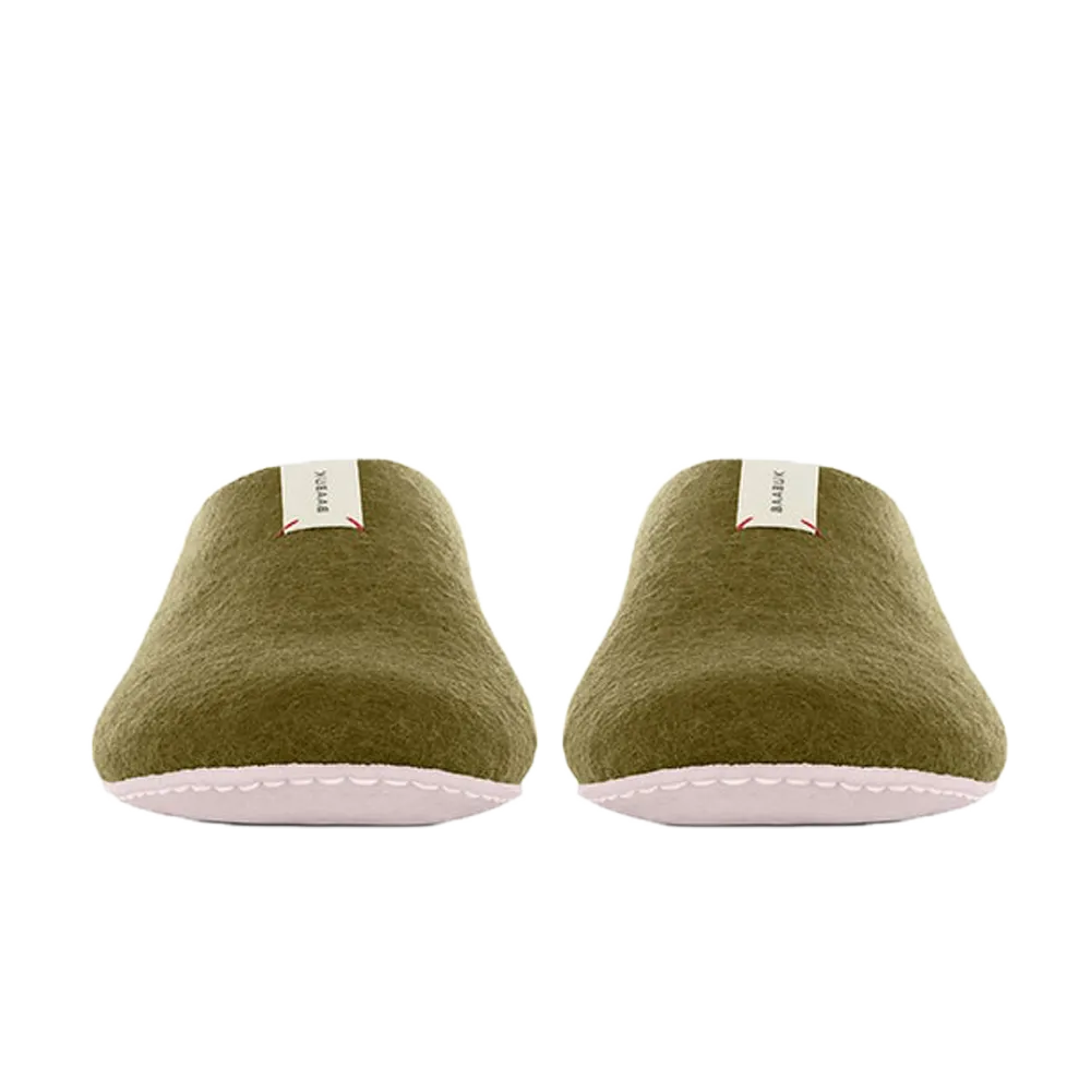 Baabuk Mel Wool Slippers Khaki