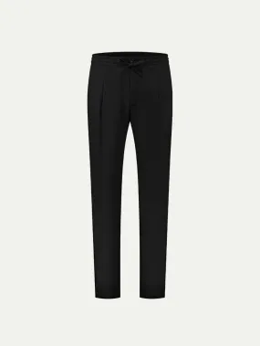 Black Linen Seaside Trousers