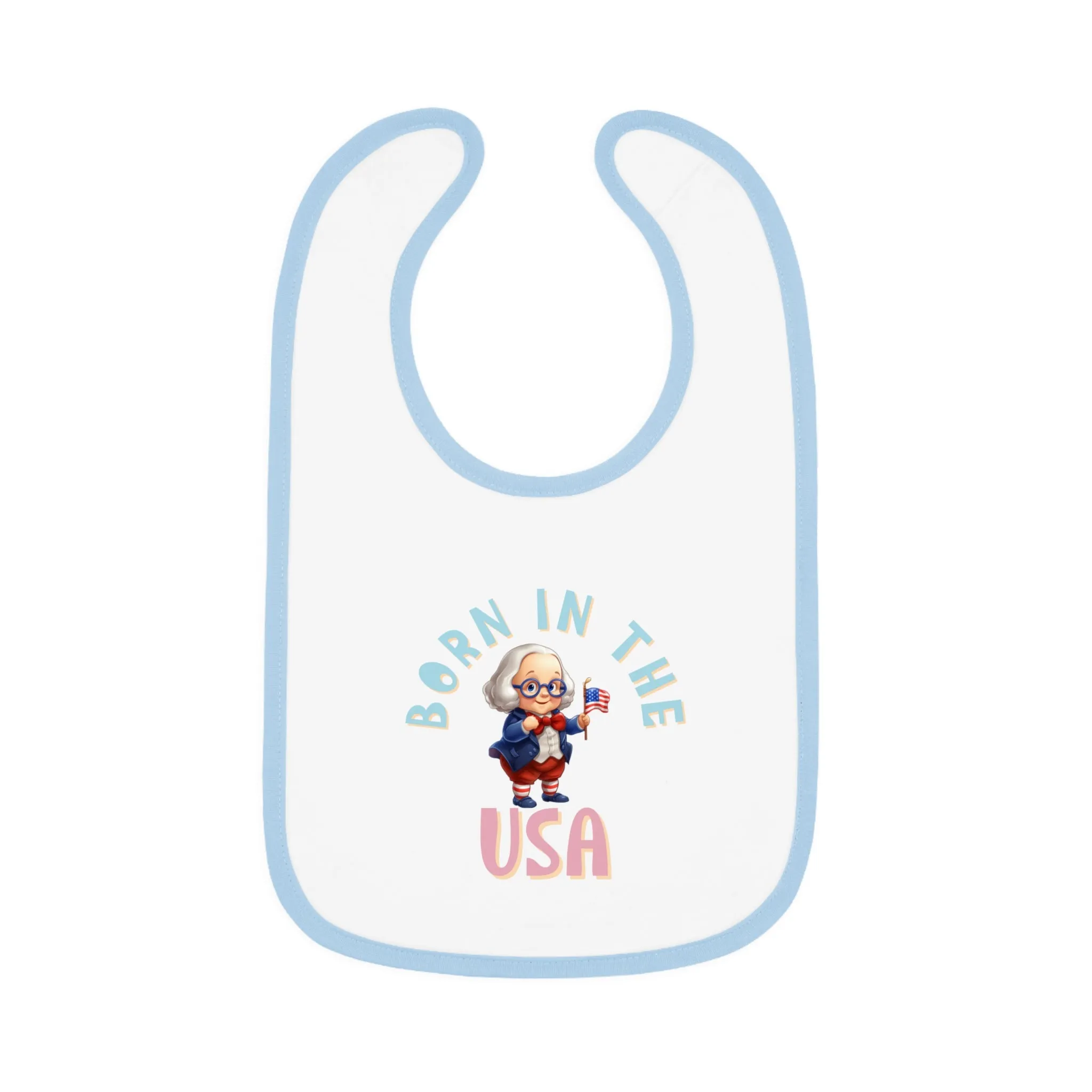 Born in the USA Benjamin Franklin Jersey Baby Bib