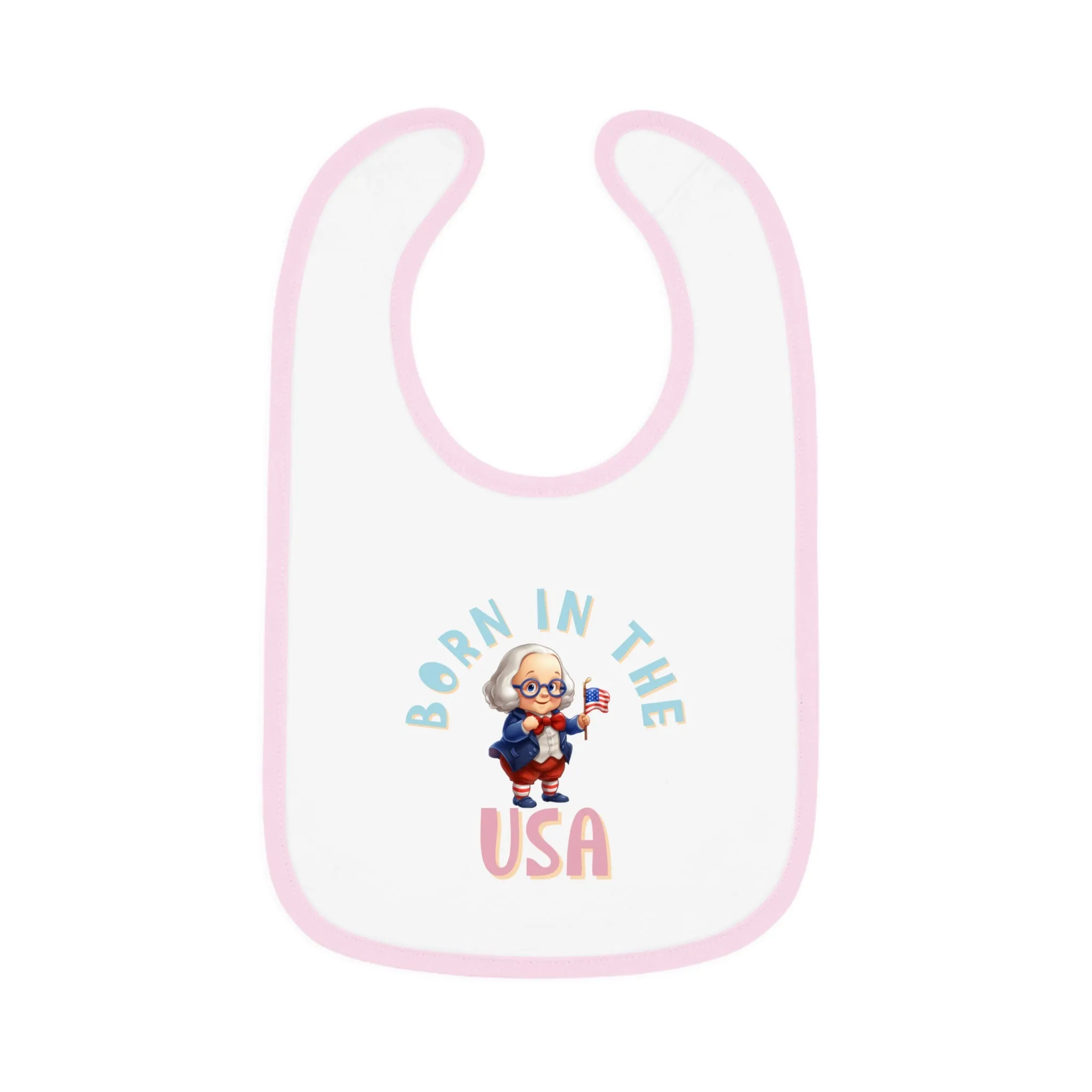 Born in the USA Benjamin Franklin Jersey Baby Bib