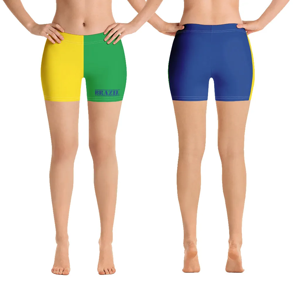 Brazil Shorts For Women / Brazilian Clothing With Brazil Flag Color