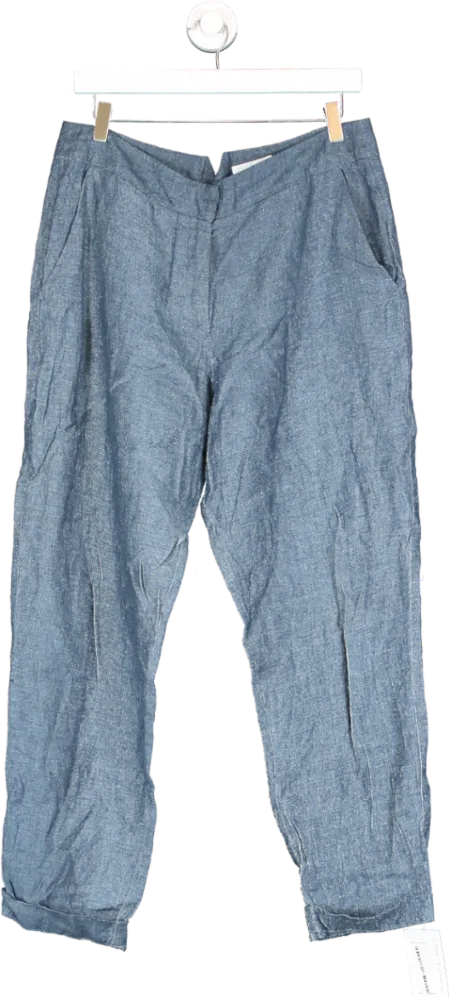 Brora Blue Linen Trousers UK 12