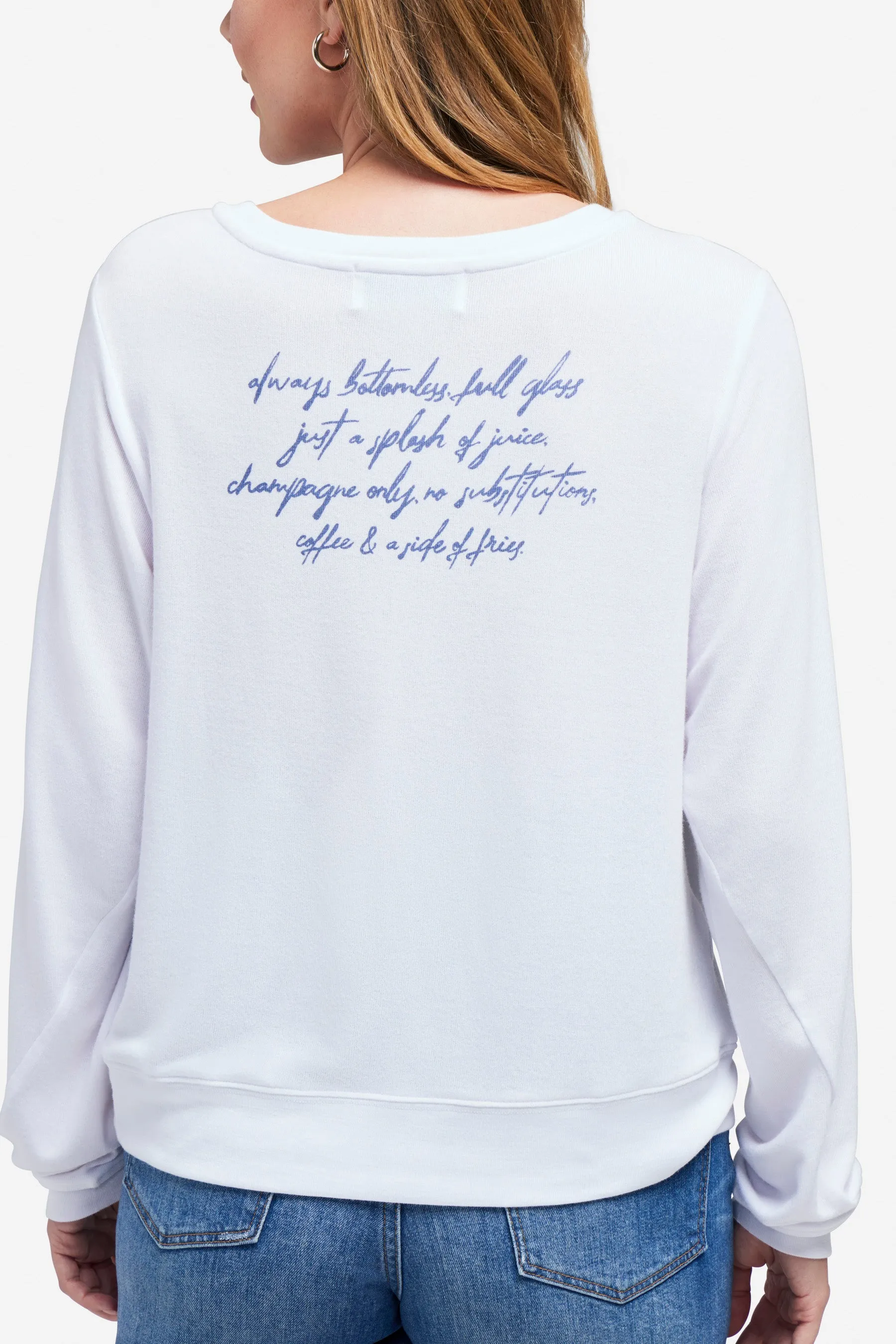 Brunch Bitch Baggy Beach Jumper | Clean White