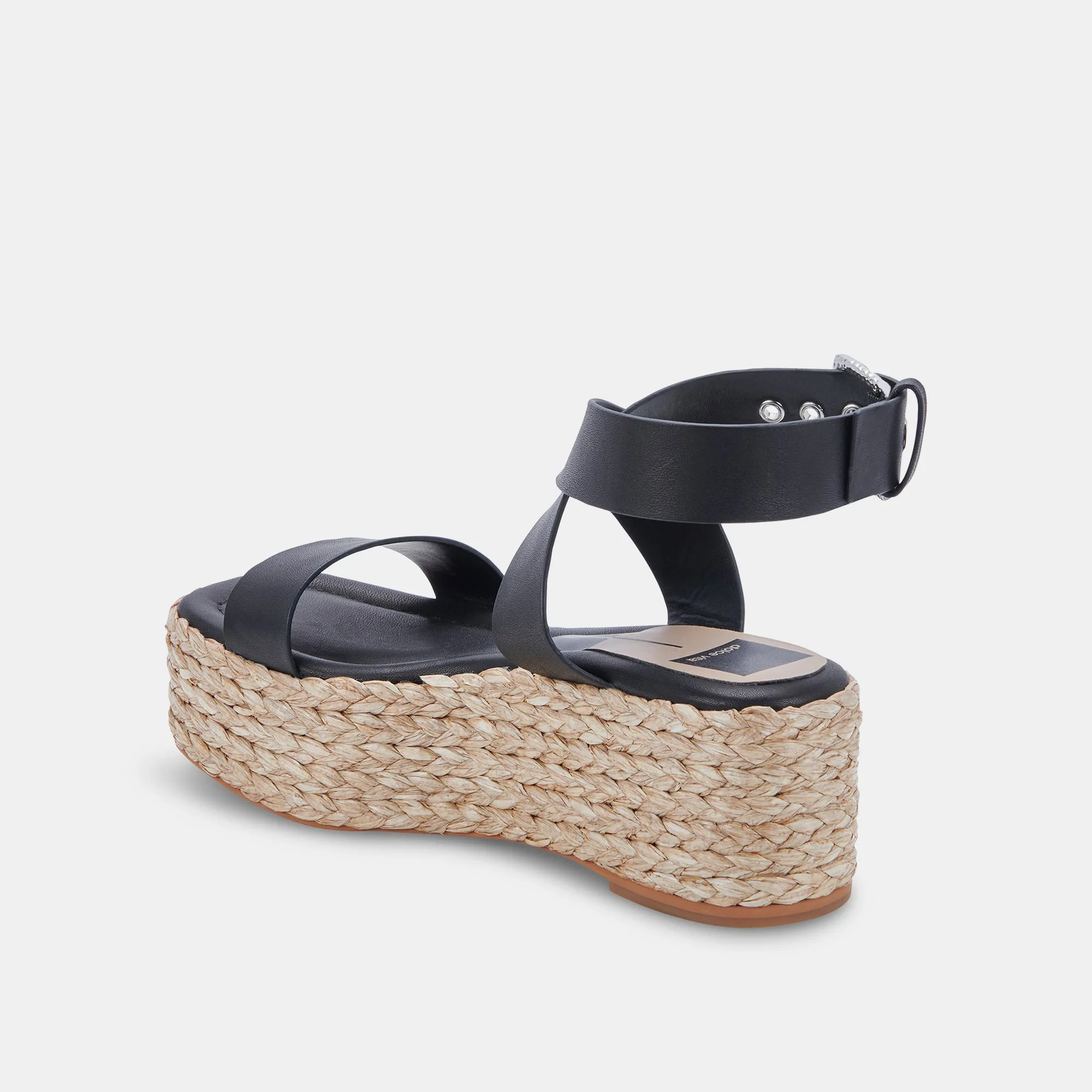 CANNES SANDALS BLACK LEATHER