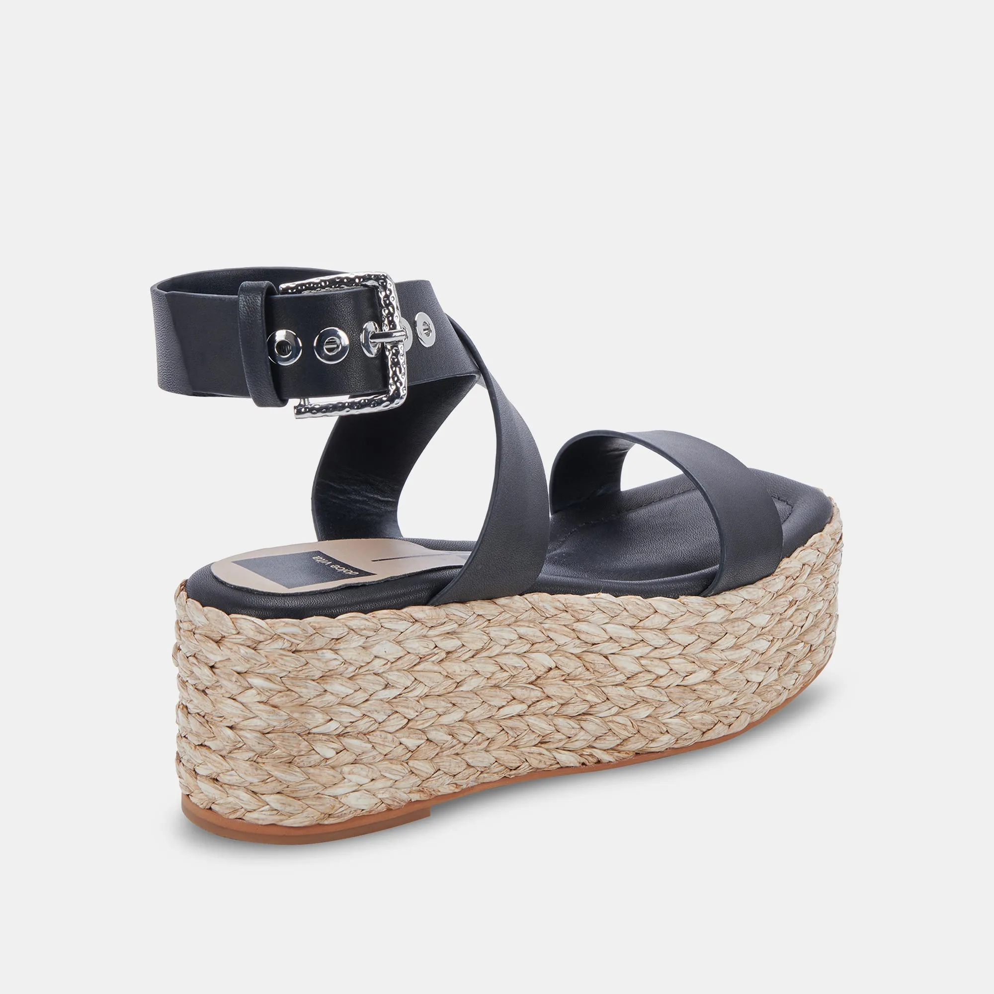 CANNES SANDALS BLACK LEATHER