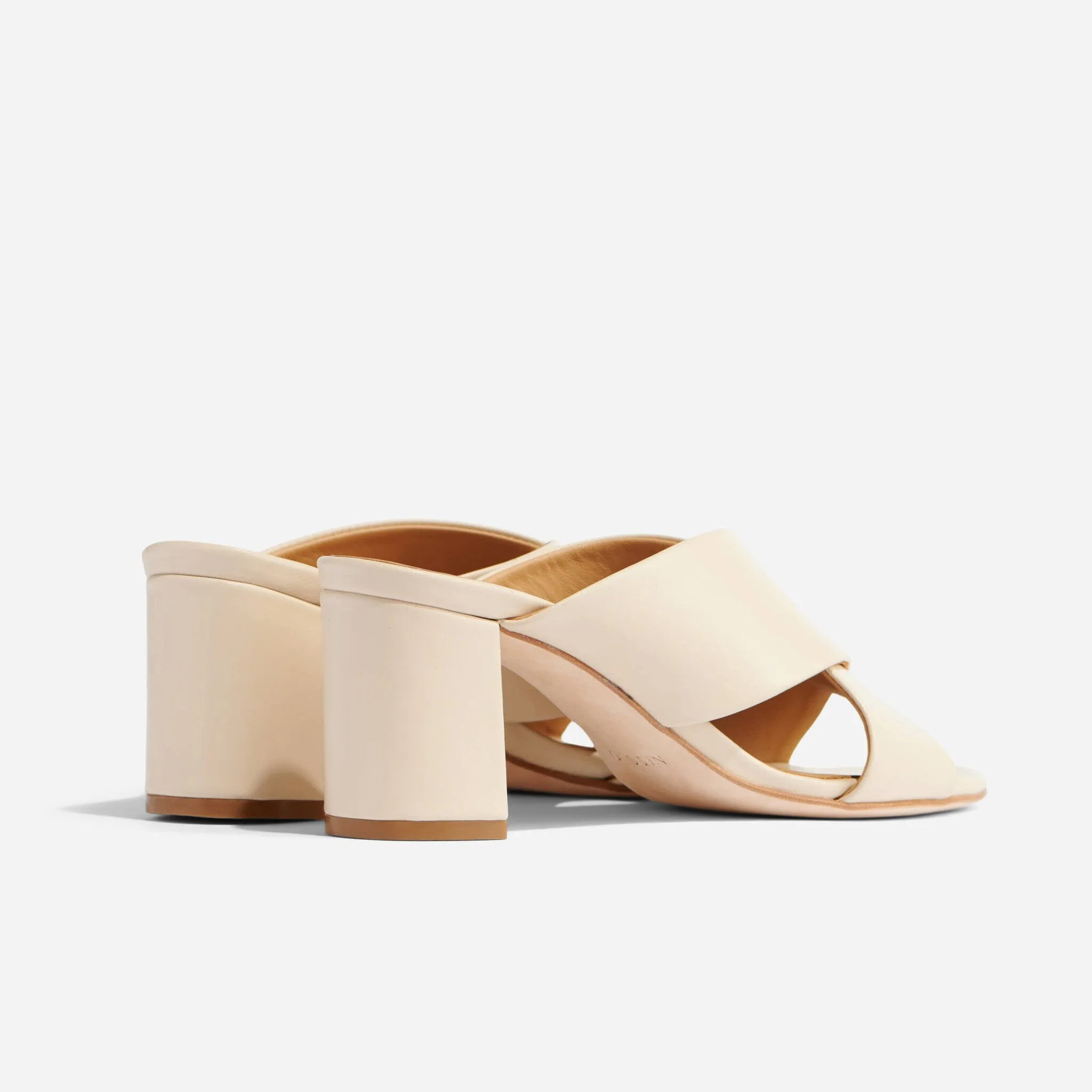 Carina Cross Strap Mule Bone