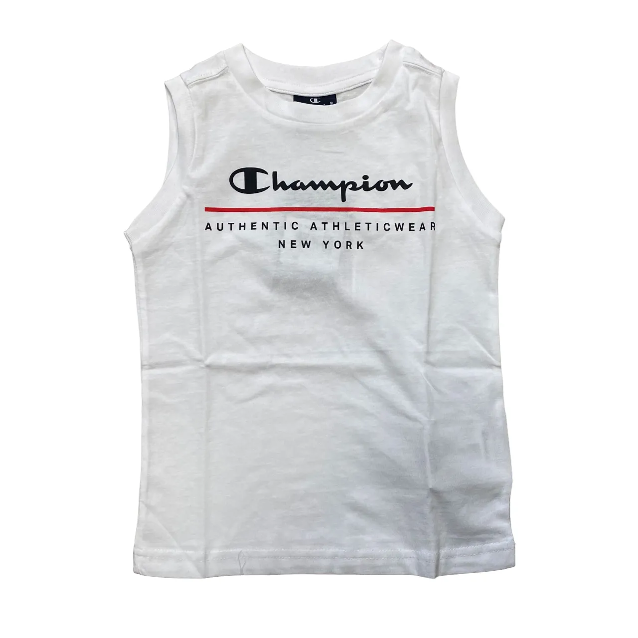 Champion boy's cotton suit with sleeveless t-shirt and black and white shorts