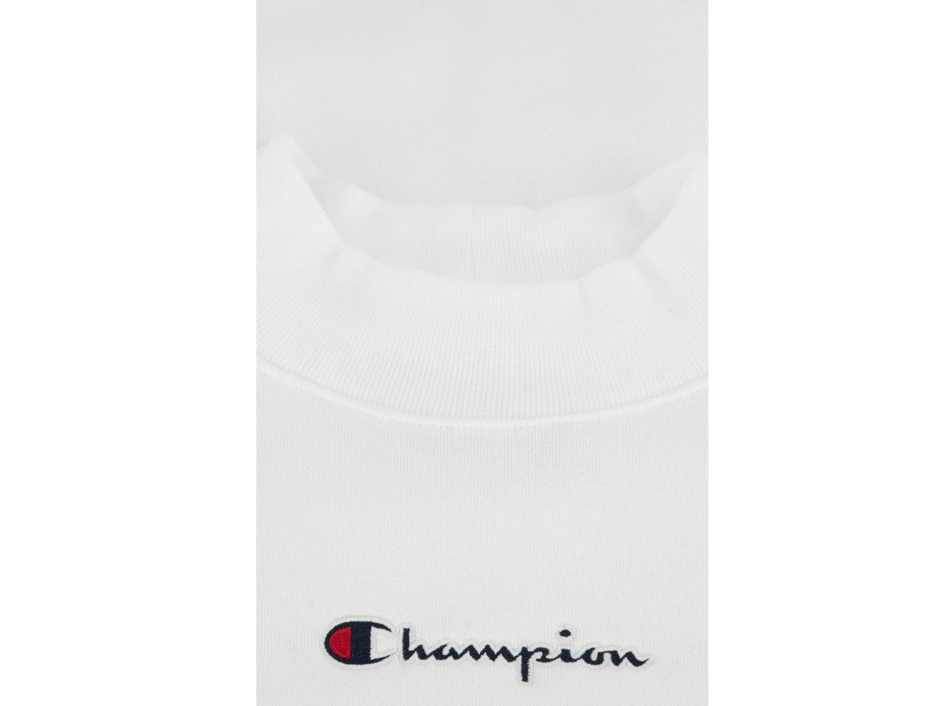 CHAMPION Felpa Girocollo Logo Bianco 114465