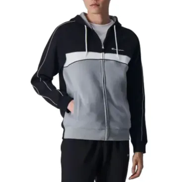 Champion men's cotton tracksuit 219395 CCOM/NBK grey-black