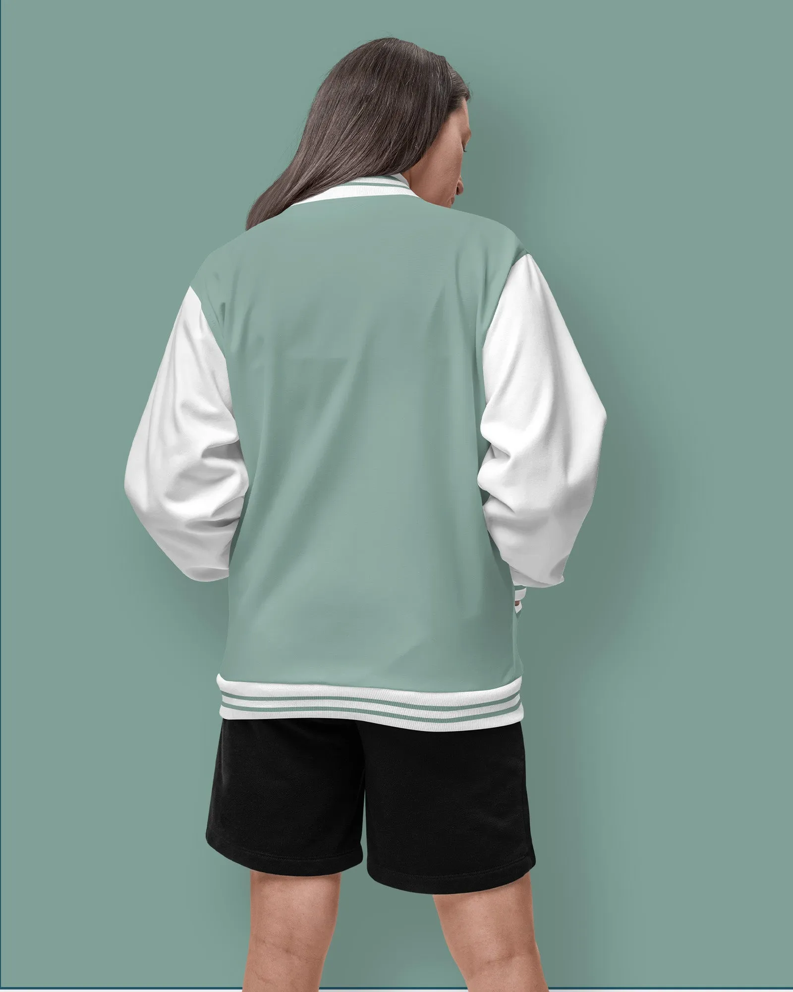 Champion Varsity Jacket: Mint Bliss