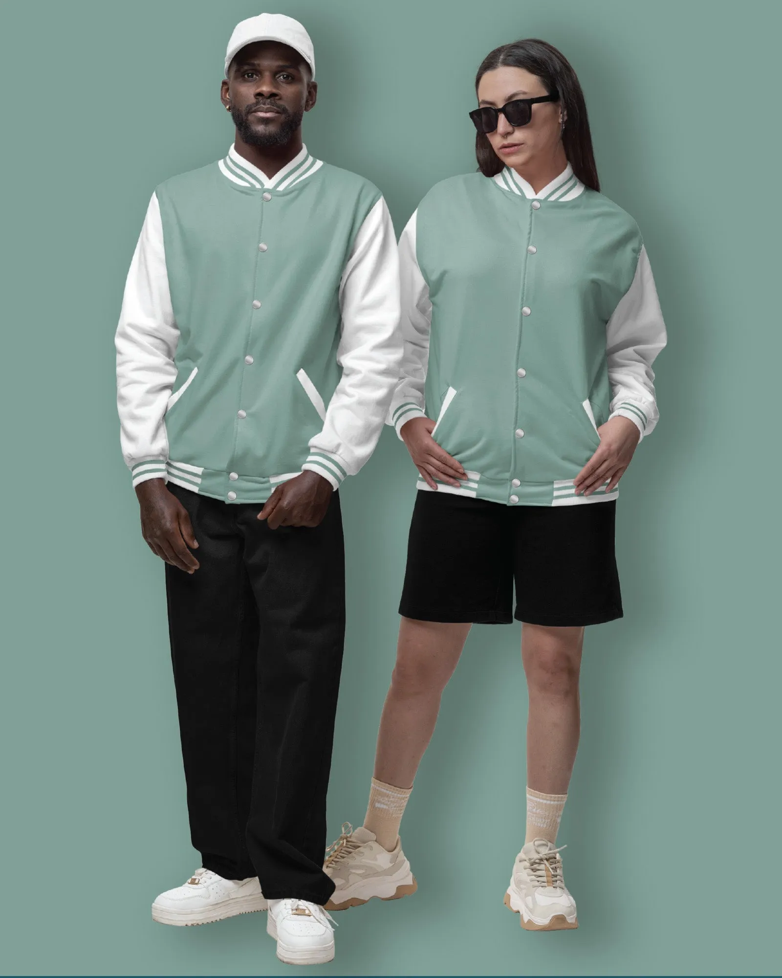 Champion Varsity Jacket: Mint Bliss