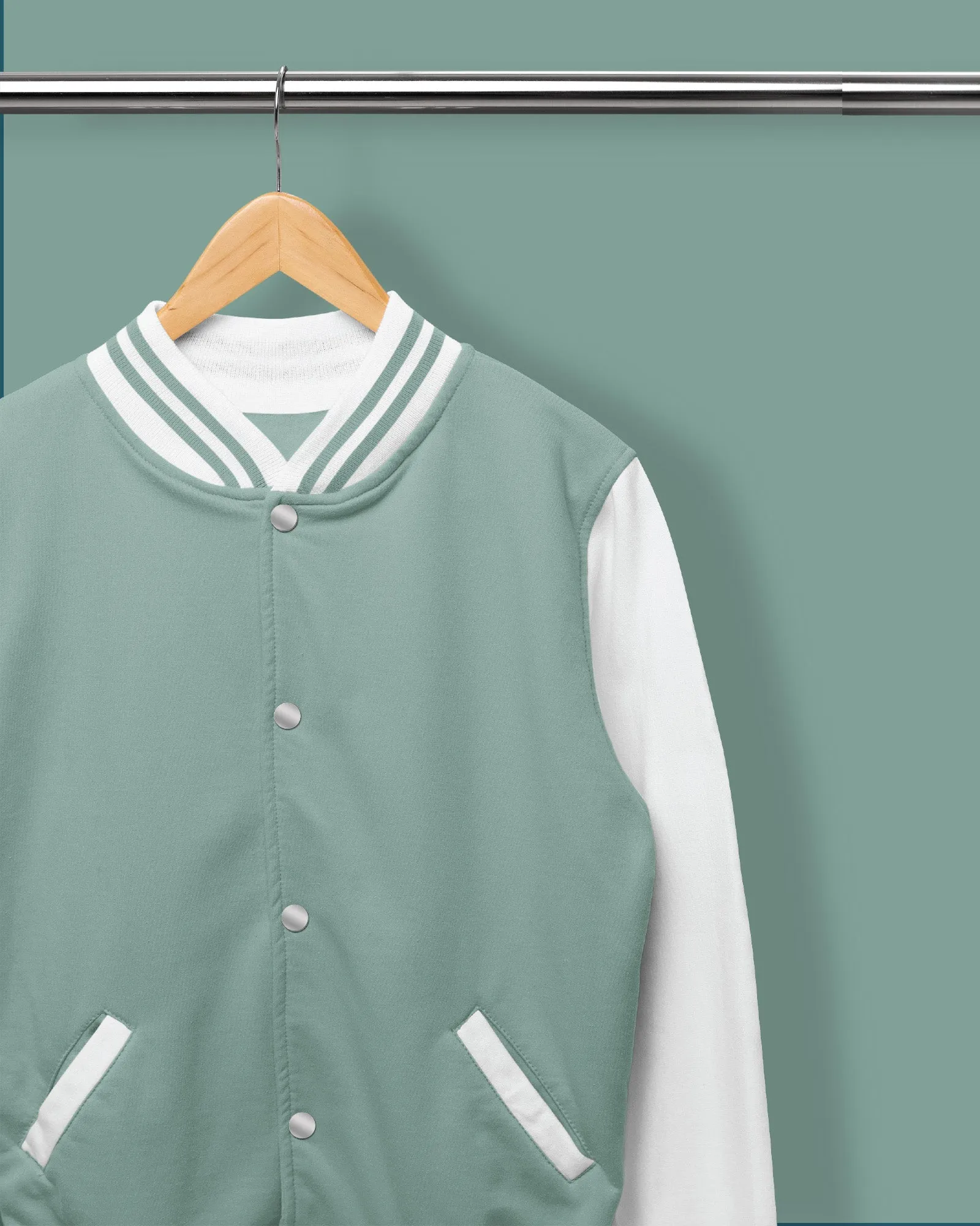 Champion Varsity Jacket: Mint Bliss