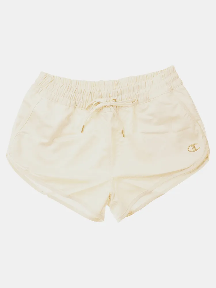 Champion Womens Satin Shorts - Chalk White