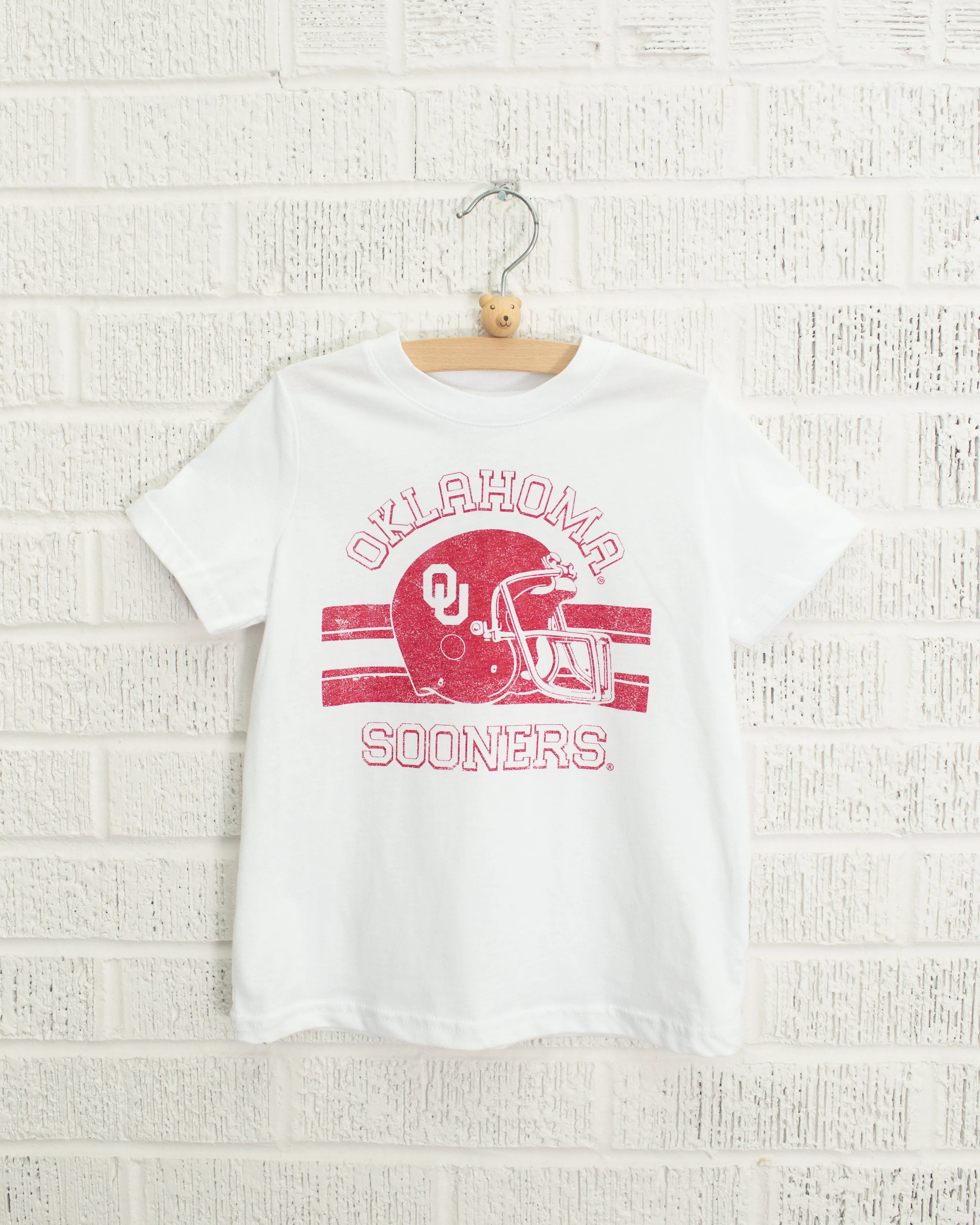 Children's OU Champion Helmet White Tee