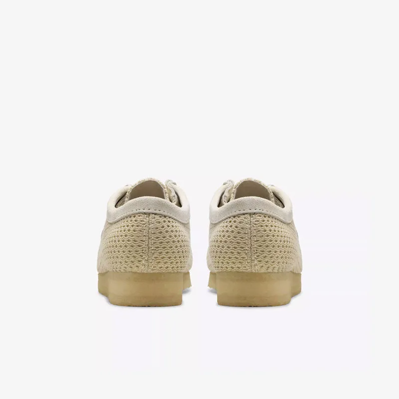 Clarks Wallabee Off White Mesh White 26175849