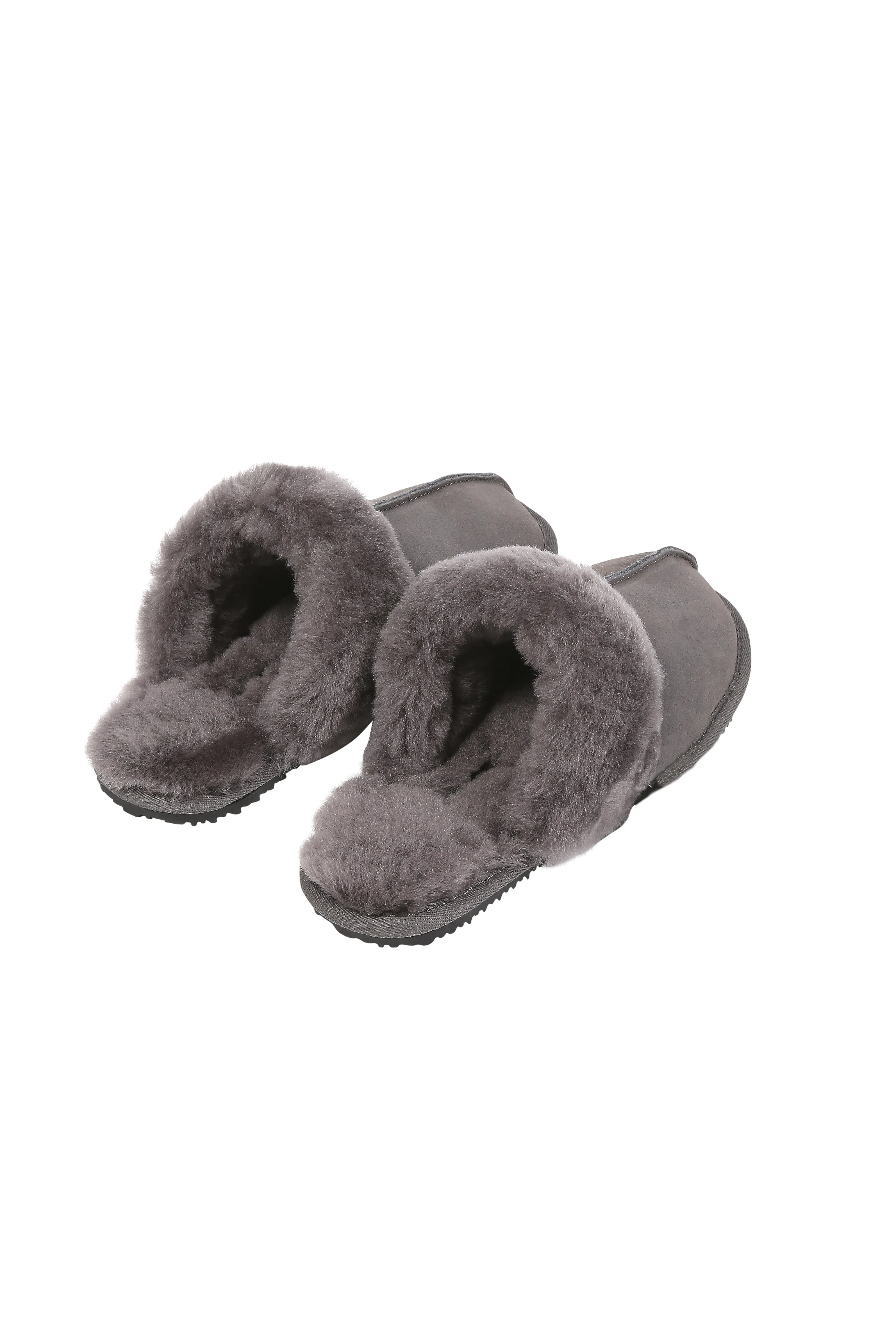 Classic Dark Grey Sheepskin Slippers