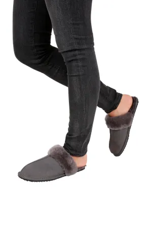 Classic Dark Grey Sheepskin Slippers