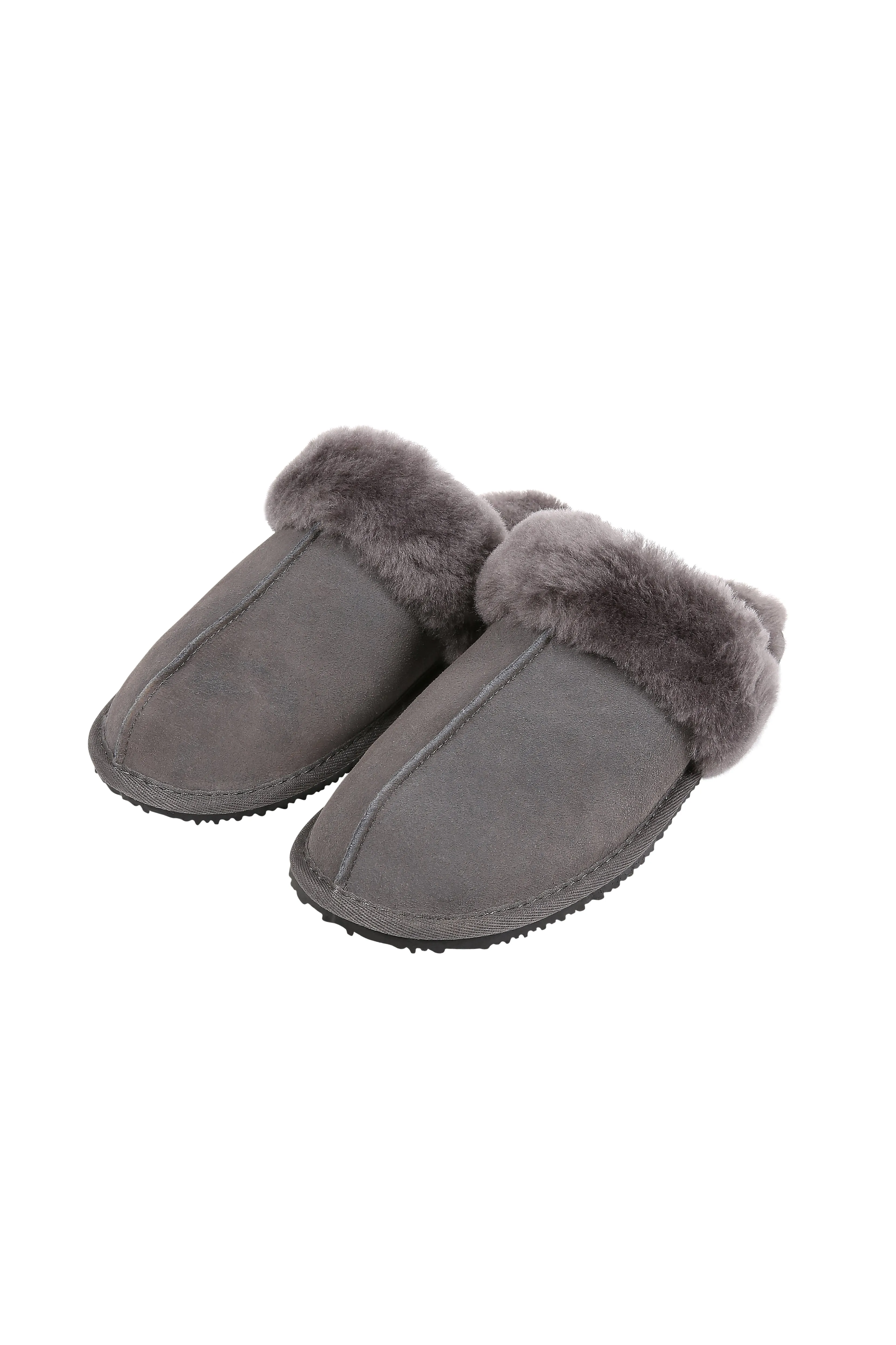 Classic Dark Grey Sheepskin Slippers