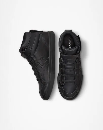 CONVERSE JUNIOR PRO BLAZE LEATHER TRIPLE BLACK SHOES