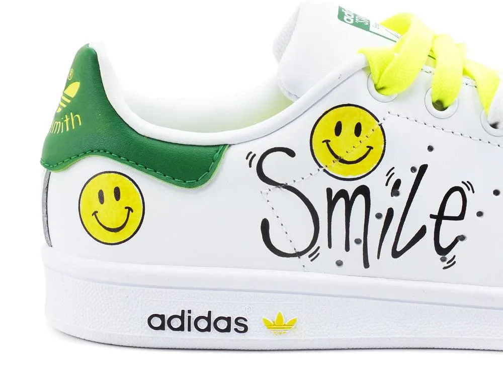 CUSTOM / ADIDAS Stan Smith Smile White Green M20605