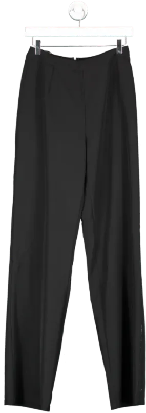 Fashion Nova Black Big Plans Trousers UK S