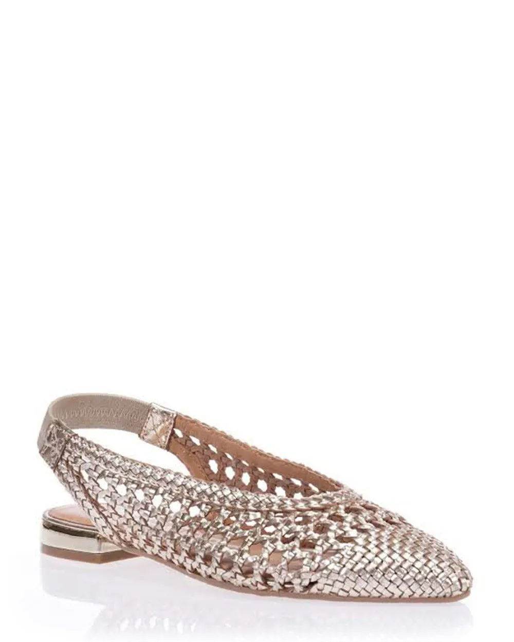 Gioseppo Guatavita 68238 Gold Woven Leather Ballerinas