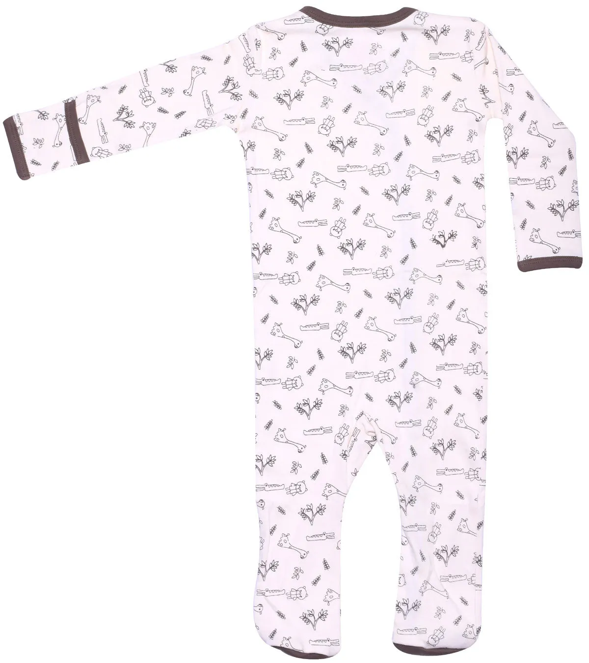 GOTS Certified Organic Cotton Baby Clothes Footed Sleepwear (Giraffe)