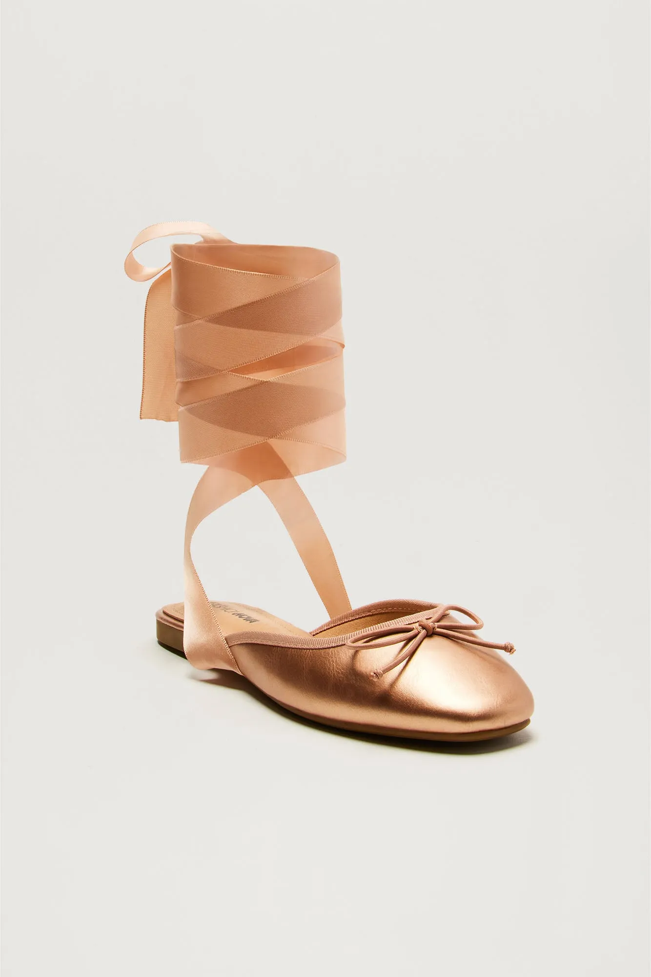 Gwenneth Wrap Up Ballet Flats - Rose Gold