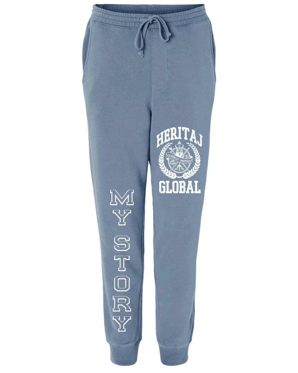 HERITAJ GLOBAL COLLEGIATE EDITION-(Pigment-Dyed)-JOGGERS-BLU