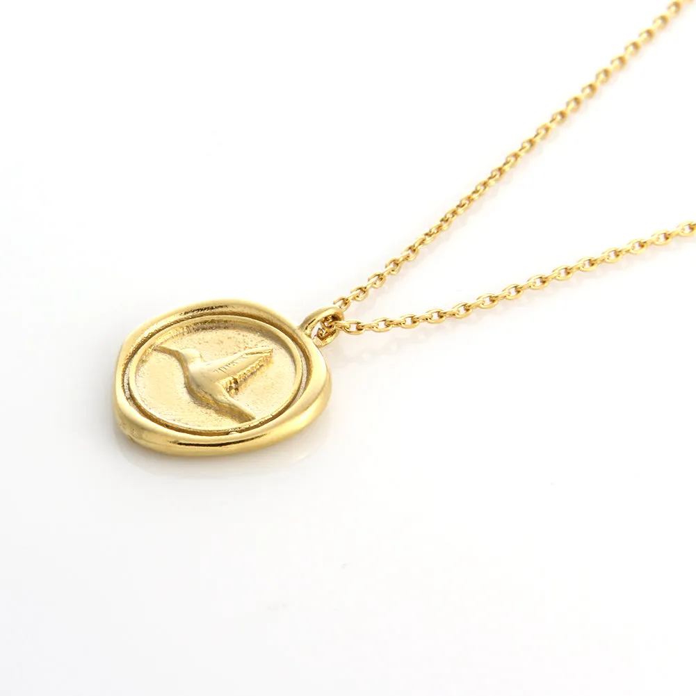 Hummingbird Wax Seal Necklace