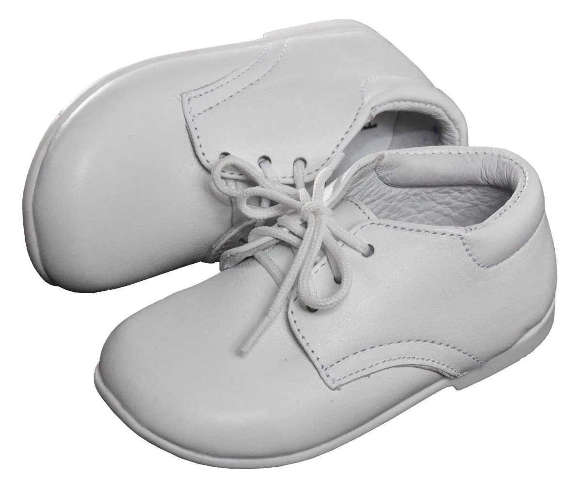 Infant White Round Toe Dress Shoe Lace Up - Noah