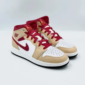 Jordan 1 Mid Beige Red (GS)