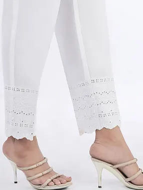 Lakhany White Cambric Trouser (3280-WHT)