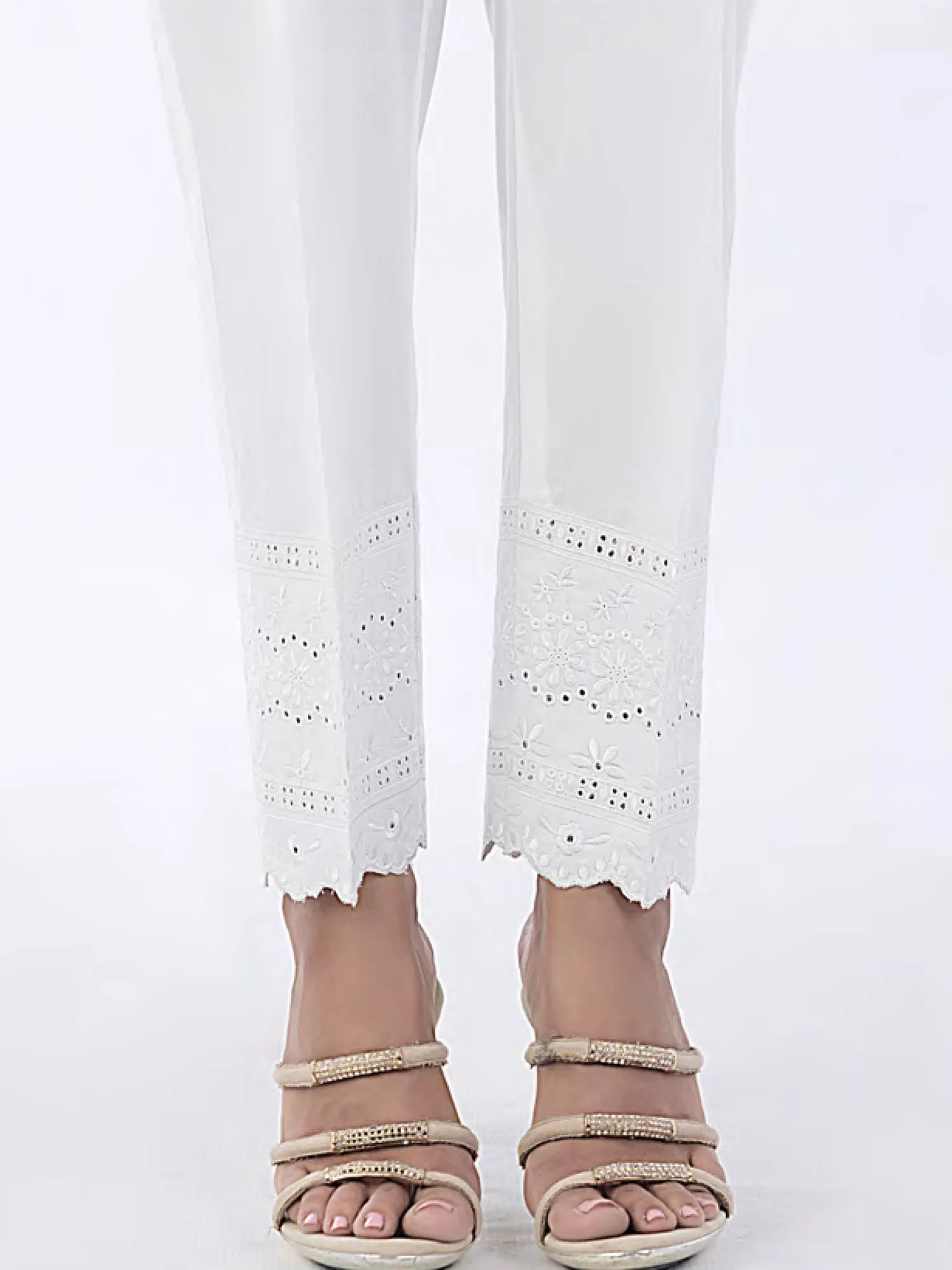 Lakhany White Cambric Trouser (3280-WHT)