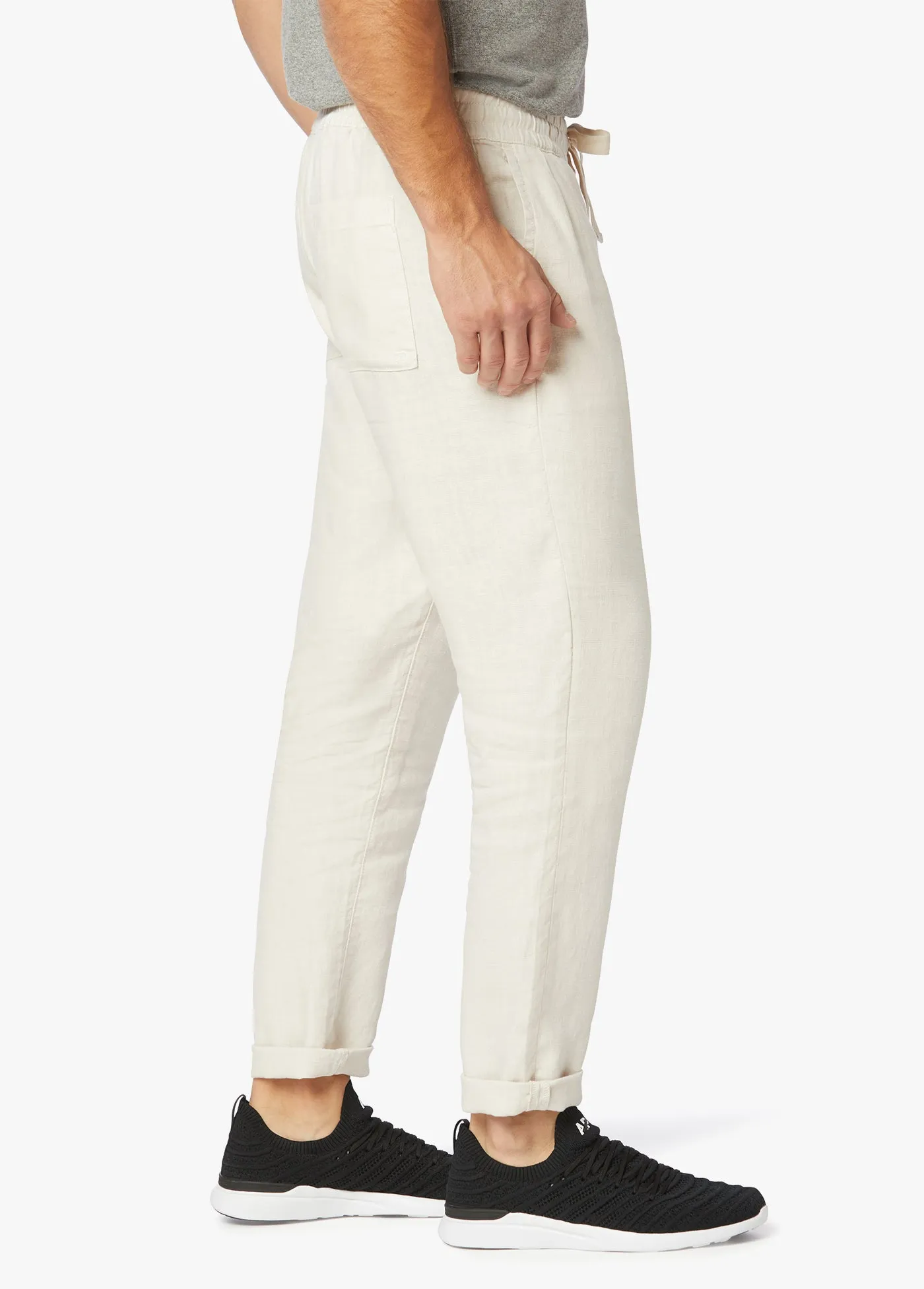 LINEN DRAWSTRING TROUSERS