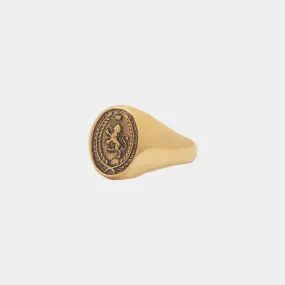 Lion Wax Seal Ring - Gold