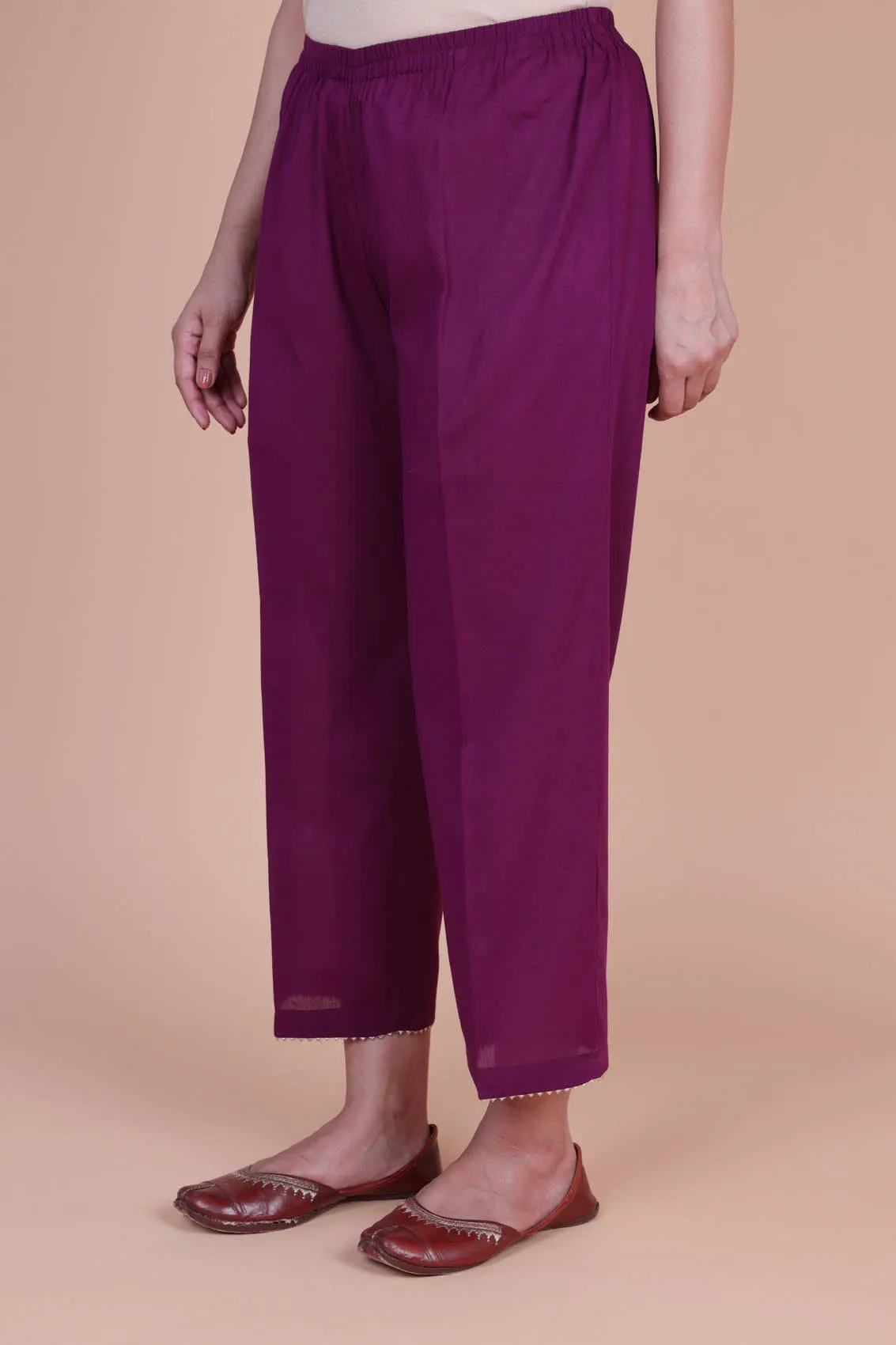 Magenta Wide Trousers