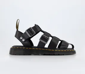 Mens Dr. Martens Garin Sandals Black Brando