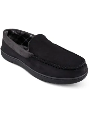 Mens Faux Suede Lined Loafer Slippers