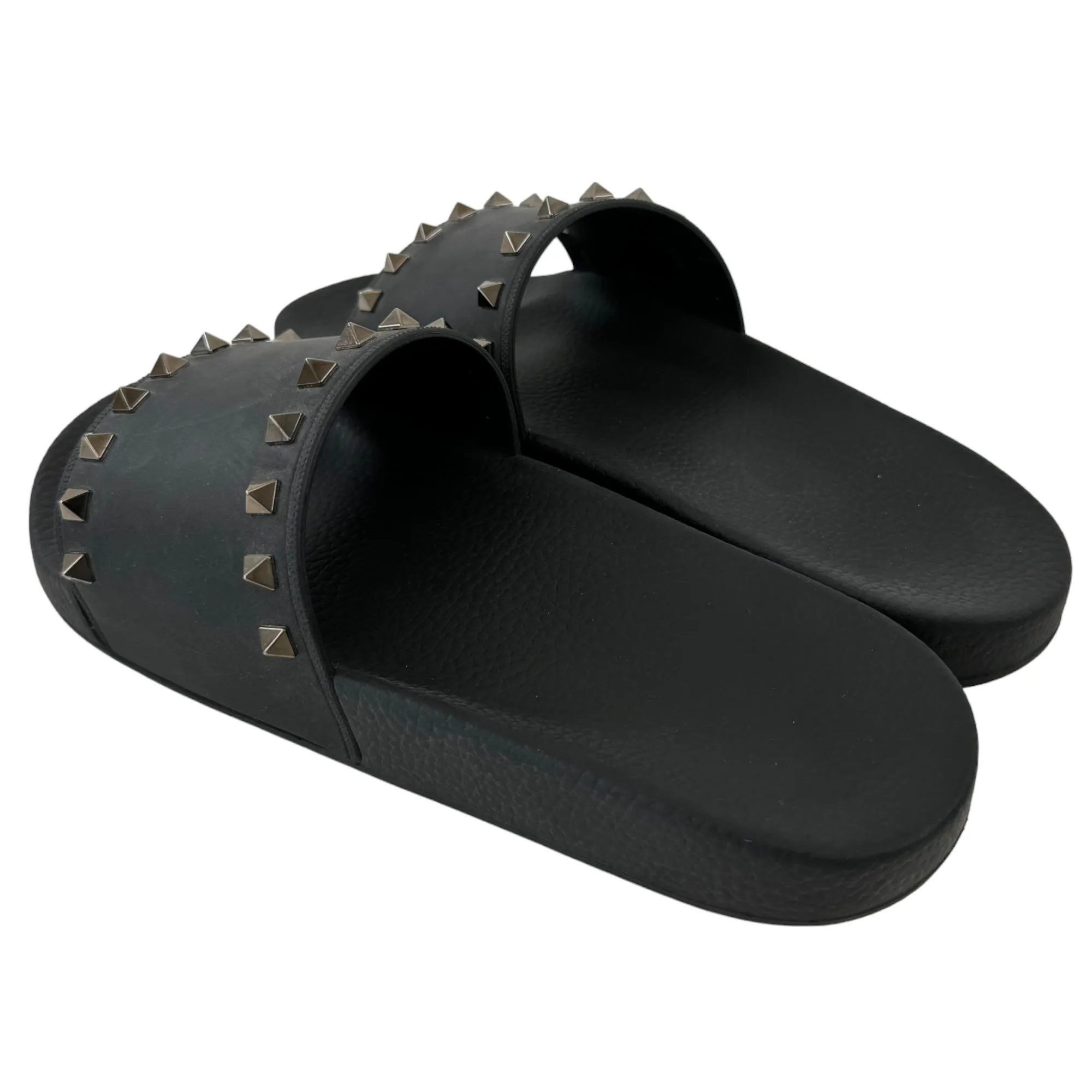 Men's Rockstud Slides Black Size EU 43 / UK 9