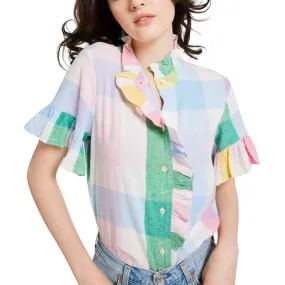 Mille Vanessa Top - Pastel Plaid