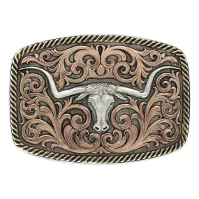 Montana Silversmiths Champion Longhorn Filigree Buckle