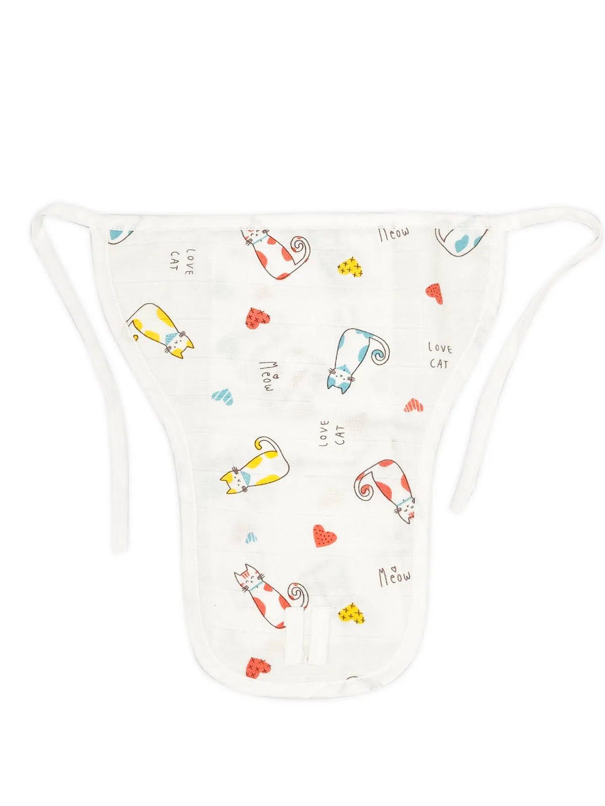 Muslin Jabla & Nappy -100% Cotton, soft Langot Jabla Set (Pack of 2)