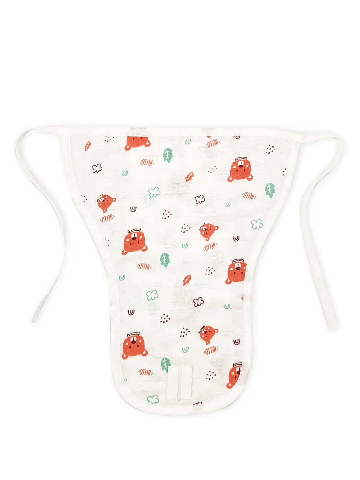 Muslin Jabla & Nappy -100% Cotton, soft Langot Jabla Set (Pack of 2)