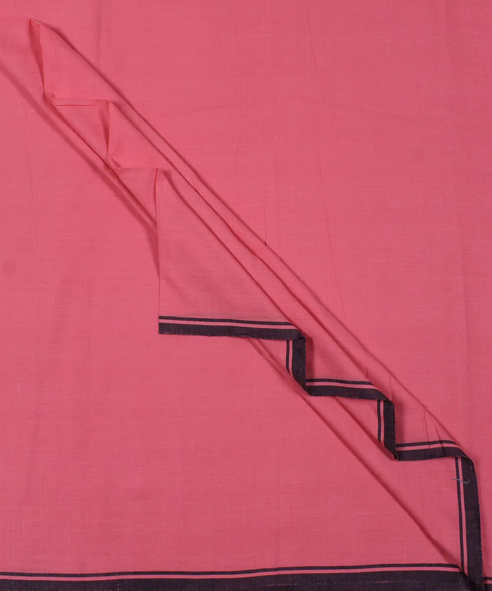 Pink handwoven bengal cotton fabric