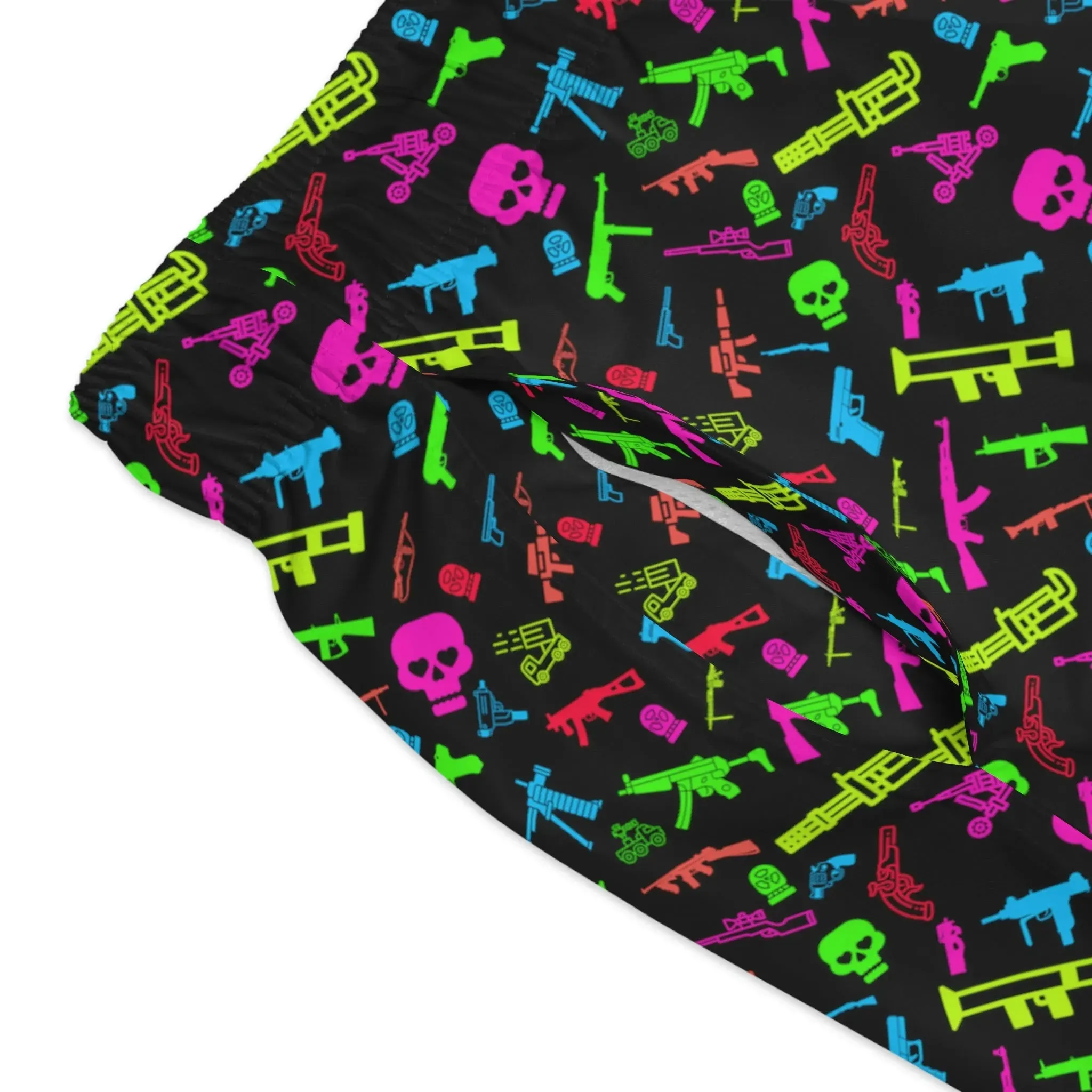 "Gun Show on the Beach" Swim Trunks