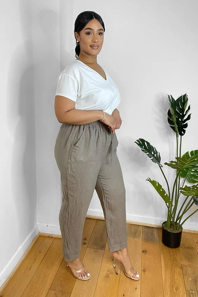 Relaxed Fit Drawstring Waist Trousers