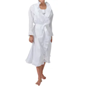 Ruffle Robe - White